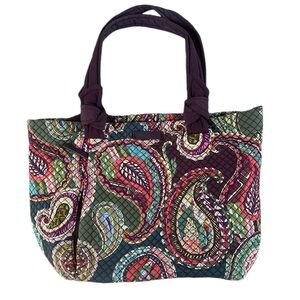 👜 Colorful Vera Bradley Heirloom Paisley Print Hadley East West Tote Pur…
